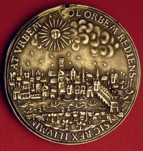 Medaille zur Erinnerung an die Rückkehr von Charles I (1600-49) in die Stadt London nach der schottischen Krönung, 1633 (Metall) von English School