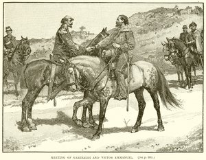Treffen von Garibaldi und Viktor Emanuel von English School