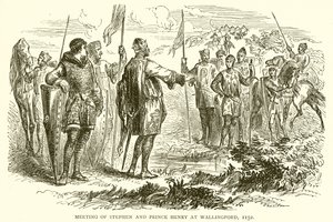 Treffen von Stephan und Prinz Heinrich in Wallingford, 1152 von English School