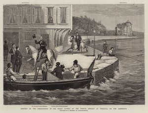 Treffen der Botschafter der Großmächte in der französischen Botschaft in Therapia am Bosporus (Gravur) von English School