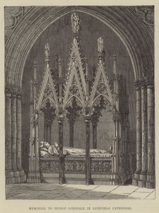 Denkmal für Bischof Lonsdale in der Kathedrale von Lichfield (Stich) von English School