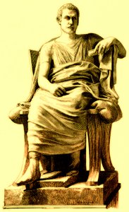 Menander, Illustration aus Geschichte Roms von Victor Duruy, veröffentlicht 1884 von English School