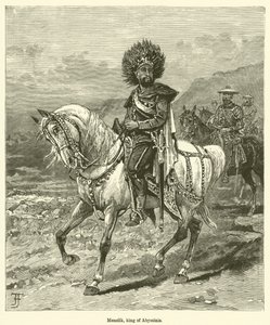 Menelik, König von Abessinien von English School