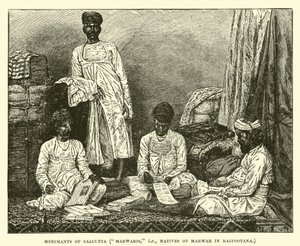 Händler von Kalkutta, Marwaris, d.h. Einheimische von Marwar in Rajpootana von English School