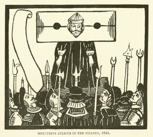 Mercurius Aulicus im Pranger, 1645 von English School