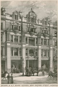 Büros von Messrs A & F Pears, New Oxford Street, London von English School