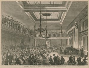 Messrs Metzler & Cos neues Gebäude - der Konzertsaal von English School