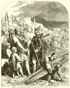 Treffen von Hengist und Horsa mit König Vortigern an der Küste von Kent von English School