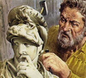 Michelangelo arbeitete an einer Kapelle, die die Gräber der Medici-Familie enthalten sollte