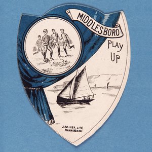 Middlesboro Spiel auf, Baines-Karte in Form eines Schildes, 1888-89