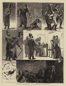 Mitternachtsskizzen aus dem Leben, von einem Gefangenen (Stich) von English School