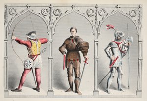 Militärische Kostüme in der Mitte des fünfzehnten Jahrhunderts von English School