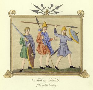 Militärische Kostüme des 8. Jahrhunderts