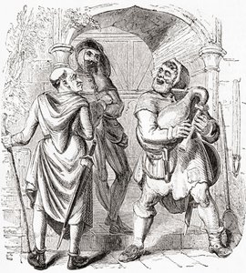 Miller, Manciple und Reeve, aus Old England: A Pictorial Museum, veröffentlicht 1847