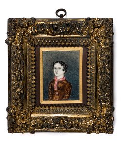 Miniatur von Anne Lister von Shibden Hall (Aquarell auf Papier) von English School