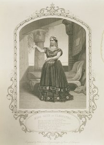 Miss Laura Addison als Imogen, in Cymbeline von William Shakespeare (1564-1616) von English School