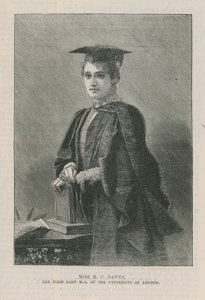 Miss M C Dawes, die erste Frau MA der Universität London