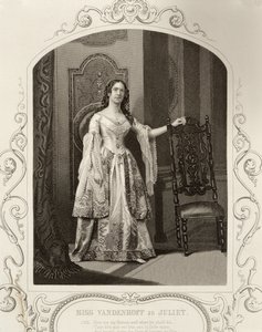 Miss Vandenhoff als Julia, Akt III Szene 1 von Romeo und Julia, von einem Daguerreotyp, veröffentlicht von John Tallis & Co.