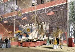 Modellboote aus dem Indien-Abschnitt der Großen Ausstellung von 1851, aus Dickinsons umfassenden Bildern von English School