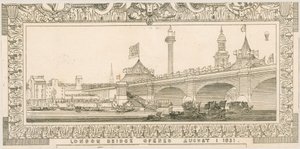 Erinnerung an die London Bridge, eröffnet am 1. August 1831
