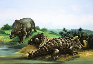 Monoclonius und Scolosaurus von English School