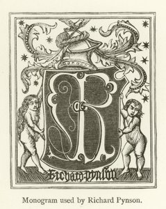 Monogramm verwendet von Richard Pynson von English School