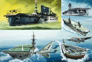 Montage von Flugzeugträgern von English School