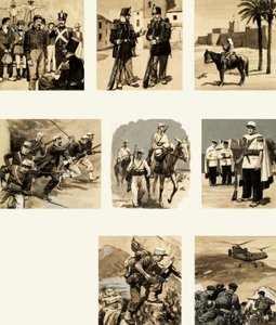 Montage von Bildern zur Fremdenlegion