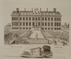 Montague House, jetzt das British Museum, 1813 von English School