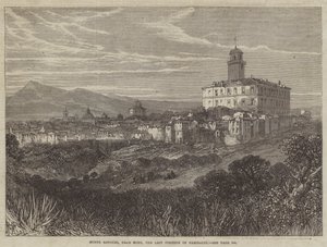 Monte Rotondo, bei Rom, die letzte Position von Garibaldi (Stich) von English School