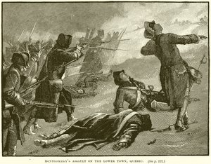 Montgomerys Angriff auf die Unterstadt, Quebec von English School