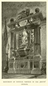 Denkmal von General Farnese in der Jesuitenkirche von English School