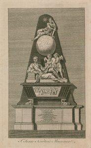 Denkmal von Sir Isaac Newton in der Westminster Abbey von English School