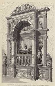 Dogenmonument Vendramini, Venedig, spätes fünfzehntes Jahrhundert (Gravur) von English School
