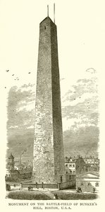 Denkmal auf dem Schlachtfeld von Bunkers Hill, Boston, USA von English School