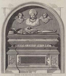 Denkmal für Dr. John Yonge, von Torrigiani, in der Rolls Chapel (Stich) von English School