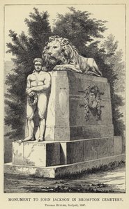 Denkmal für John Jackson auf dem Brompton-Friedhof, Thomas Butler, Sculpsit, 1847 von English School