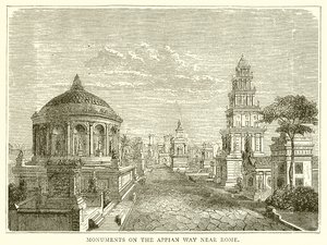 Denkmäler an der Via Appia bei Rom von English School
