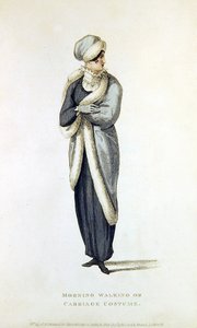 Morgen-, Spazier- oder Kutschkostüm, Modeplatte aus Ackermann