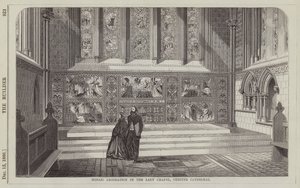 Mosaikdekoration in der Lady Chapel, Chester Cathedral (Gravur) von English School