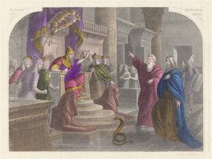 Moses und Aaron vor dem Pharao von English School