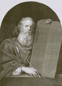 Moses und die Gesetzestafeln von English School