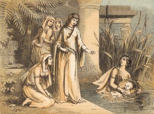 Moses im Schilf von English School