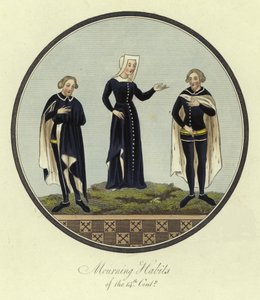Trauergewänder des 14. Jahrhunderts von English School