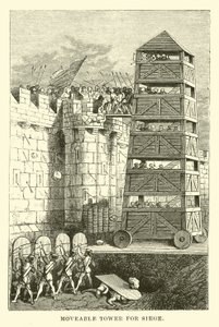 Beweglicher Turm für Belagerung von English School
