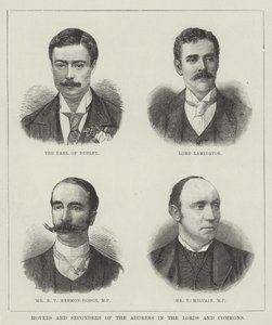 Antragsteller und Unterstützer der Adresse in den Lords und Commons (Gravur) von English School