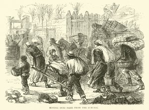 Einzug in Paris aus den Vororten, Dezember 1870 von English School