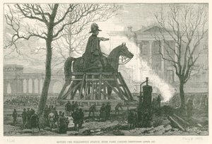 Umzug der Wellington-Statue, Hyde Park Corner von English School