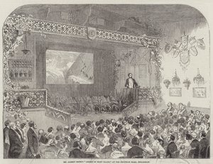 Herr Albert Smiths "Aufstieg des Mont Blanc" in der Egyptian Hall, Piccadilly von English School