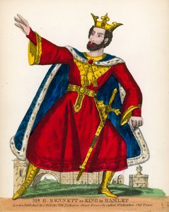 Mr. G. Bennett als der König in Hamlet von English School